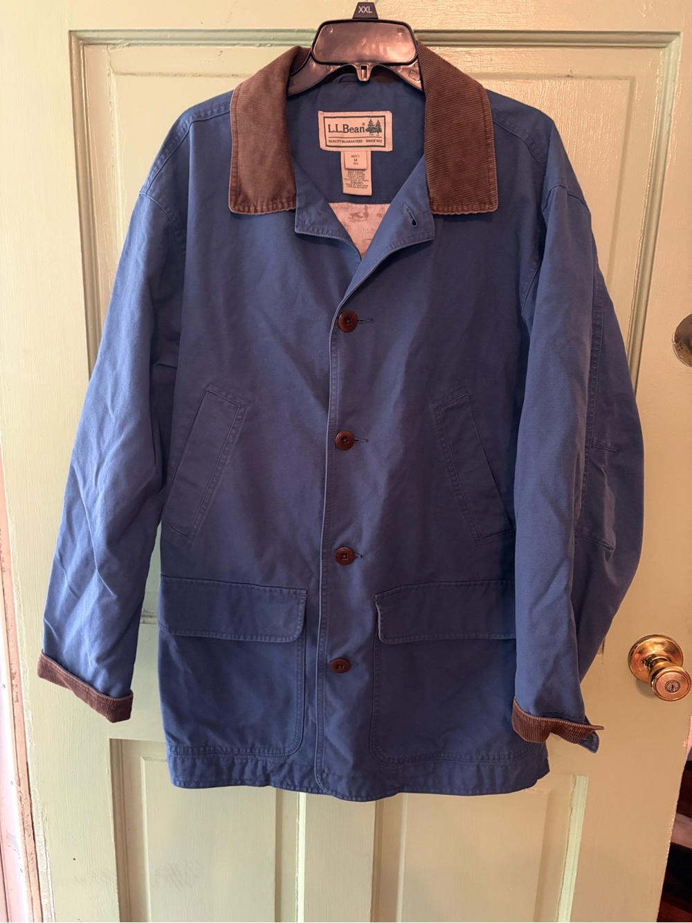 Vtg LL Bean Chore Coat barn jacket flannel lined
